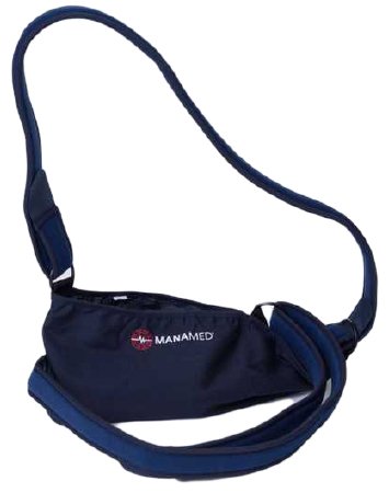 Manamed Shoulder Immobilizer with Waist Strap ManaEZ ® Sling Large Cotton / Foam / Nylon / Plastic D- Ring / Hook and Loop Strap Closure Envelope Left or Right Arm - Each - EZSL01 L-EA