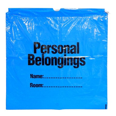 Medegen Medical Products LLC Patient Belongings Bag 20 X 20 Inch Plastic Drawstring Closure Blue - Case of 250 - DSPB2020B-CS