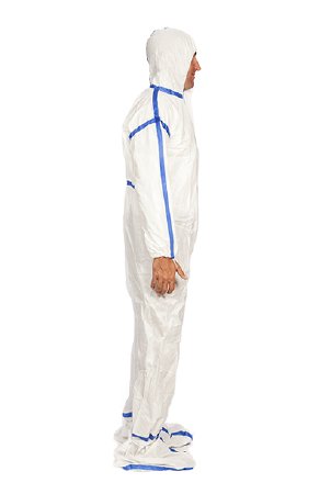 TrueCare Biomedix Cleanroom Coverall with Hood and Boot Covers Regular White Disposable Sterile - Case of 20 - TCBACV54ST-R-CS