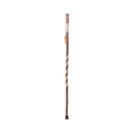 Mabis Healthcare Walking Stick Brazos™ Twisted Wood 48 Inch Height Hickory - Each - 602-3000-1280-EA