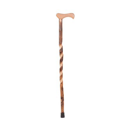 Mabis Healthcare Walking Stick Brazos™ Twisted Wood 37 Inch Height Hickory - Each - 502-3000-0226-EA