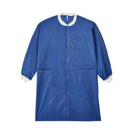 Graham Medical Products Lab Coat LabMates® Blue 3X-Large Knee Length Disposable - Case of 50 - 85240-CS