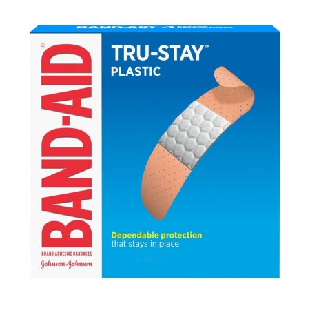 Johnson & Johnson Consumer Adhesive Strip Tru-Stay™ 2-3/4 X 3-1/2 Inch Plastic Rectangle Tan Sterile - Box of 7 - 10381371183491-BX
