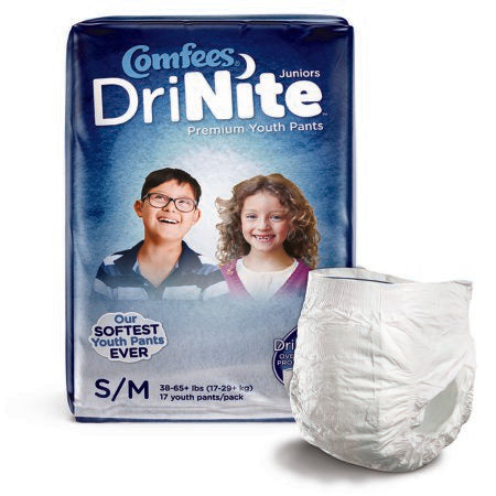Attends Healthcare Products Unisex Youth Absorbent Underwear Comfees® DriNite® Juniors Pull On with Tear Away Seams Small / Medium Disposable Heavy Absorbency - Bag of 17 - CMF-YSM-BG