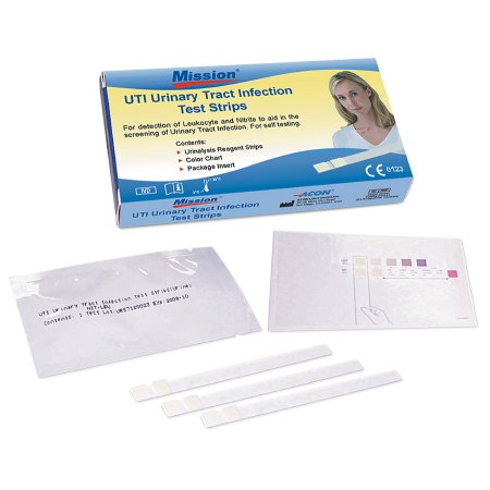 Acon Laboratories Urinalysis Test Kit Mission® Urinalysis Urinary Tract Infection Detection Urine Sample 72 Tests CLIA Waived - Box of 3 - U031-021-BX