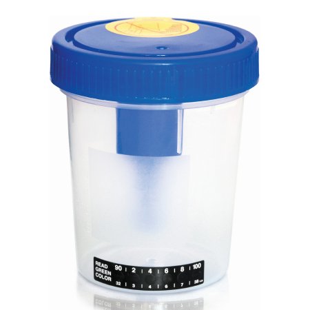 McKesson Urine Specimen Container with Integrated Transfer Device McKesson 120 mL (4 oz.) Screw Cap Patient Information Sterile - Each - 16-UCC4-EA