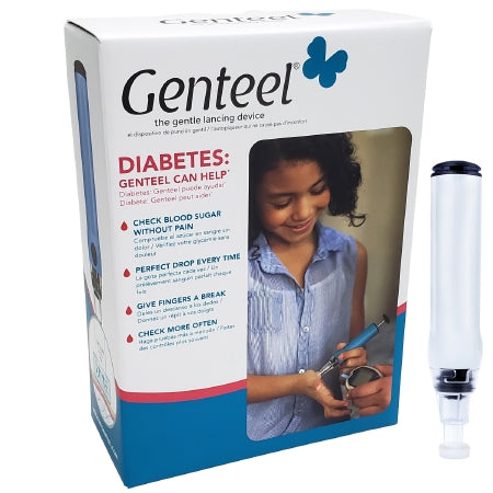 Genteel LLC Lancing Device Genteel® Various Gauges Retractable Push Button Activation Multiple Sites - Case of 24 - 200760-CS
