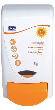 RJ Schinner Co Sunscreen Dispenser SCJ Professional Protect White Plastic Manual Push 1 Liter Wall Mount - Case of 15 - SUN1LDS-CS