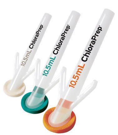 BD Skin Prep Solution ChloraPrep™ Hi-Lite Orange™ 10.5 mL Foam Applicator 2% / 70% Strength CHG (Chlorhexidine Gluconate) / Isopropyl Alcohol Sterile - Case of 100 - 930715-CS