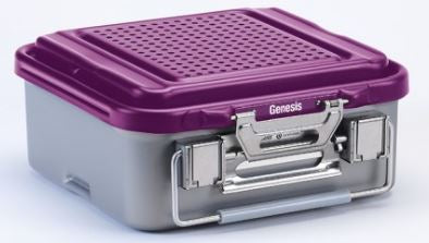 V. Mueller Sterilization Container with Lid Genesis® 5 X 11-1/5 X 28-1/8 Inch Outside Dimensions, 4-4/5 X 8-1/2 X 26-1/2 Inch Inside Dimensions - Each - CD5-3B-PURPLE-EA