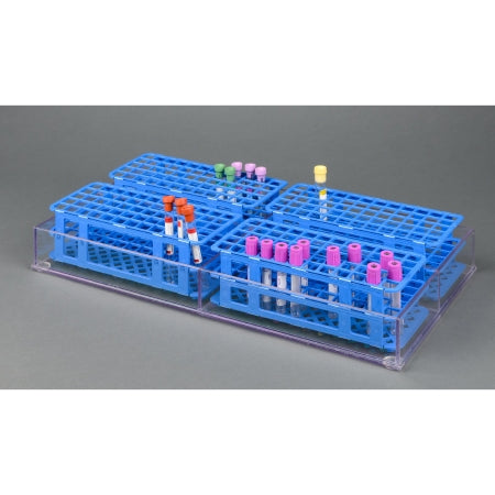 Poltex Inc Blood Collection Tube Tube Rack Organizer Poltex® 4 Place Clear 11 X 20-1/2 Inch / 5 X 9-1/2 Inch Pockets - Each - BLDTRY5X9.5-EA