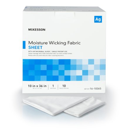 McKesson Silver Moisture Wicking Fabric McKesson 10 X 36 Inch Rectangle Sterile - Case of 60 - 16-1036S-CS