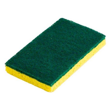 RJ Schinner Co Scouring Sponge / Pad Performance Plus Medium Duty Yellow / Green NonSterile Cellulose 3-1/4 X 6-1/4 Inch Reusable - Case of 20 - PGRE74-CS