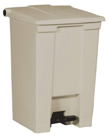 RJ Schinner Co Trash Can Rubbermaid® Legacy 12 gal. Square Beige Plastic Step On - Each - FG614400BEIG-EA