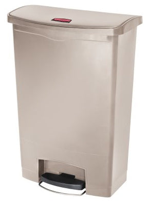 RJ Schinner Co Trash Can Rubbermaid® Streamline™ 24 gal. Rectangular Beige Resin Step On - Each - 1883552-EA