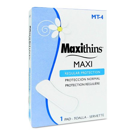 RJ Schinner Co Feminine Pad Maxithins® Maxi Regular Absorbency - Case of 250 - MT-4-CS