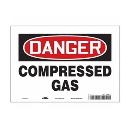 Grainger Wall Sign Caution Condor Danger Compressed Gas - Each - 471P50-EA