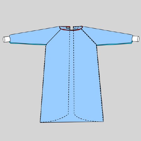 Welmed Reinforced Surgical Gown Protect4U X-Large / X-Long Blue Sterile AAMI Level 4 Disposable - Case of 24 - 1231-177XL-CS