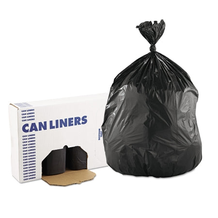 Lagasse Trash Bag Boardwalk® 60 gal. Black LDPE 1.2 mil 38 X 58 Inch Star Seal Bottom Coreless Roll - CT/100 - BWK519-CT