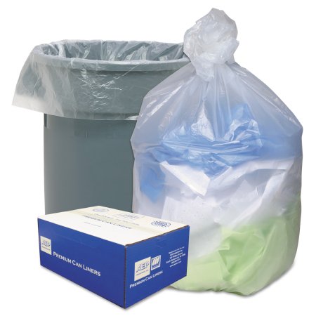 Lagasse Trash Bag Ultra® Plus 30 gal. Natural HDPE 10 Mic. 30 X 37 Inch Star Seal Bottom Coreless Roll - CT/500 - WBIHD303710N-CT