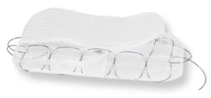 Medtronic MITG Anatomical Hernia Repair Mesh Parietex™ Partially Absorbable Knitted Polyester Monofilament 4 X 6 Inch Left with Lateral Slit Style - Each - TECT1510ADPL-EA