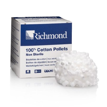Richmond Dental Company Cotton Pellet Size 4 Cotton NonSterile - Case of 12 - 100109-CS
