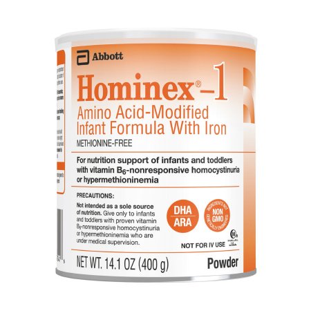 Abbott Nutrition Infant Formula Hominex®-1 14.1 oz. Can Powder Amino Acid / Iron Vitamin B6-Nonresponsive Homocystinuria / Hypermethioninemia - Case of 6 - 67040-CS