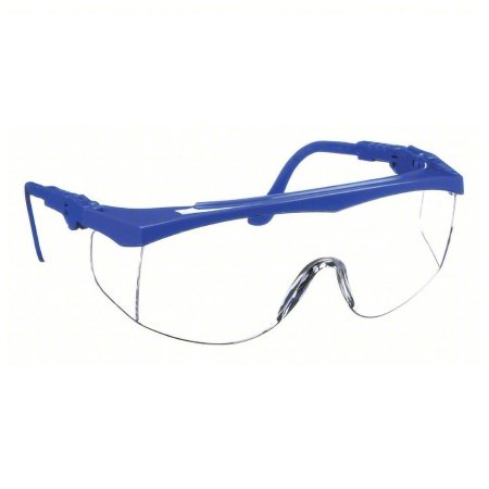 Pyramex Protective Glasses Integra Adjustable Temple Anti-scratch Coating Clear Tint Polycarbonate Lens Blue Frame Over Ear One Size Fits Most - Each - SN410S-EA