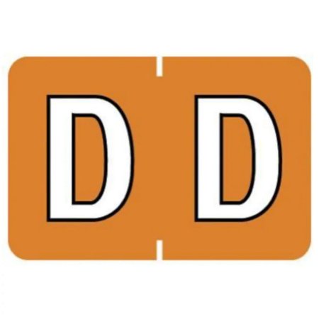 Medical Arts Press Pre-Printed Label Barkley® Chart Tab Orange Laminated D D White Alpha Series 14 X 1-1/2 Inch - Pack of 1 - 901-34121-PK
