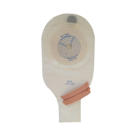 Safe N Simple Ostomy Pouch Safe n' Simple One-Piece System 12 Inch Length Drainable Flat, Trim to Fit - Case of 80 - SNS12T10F-CS
