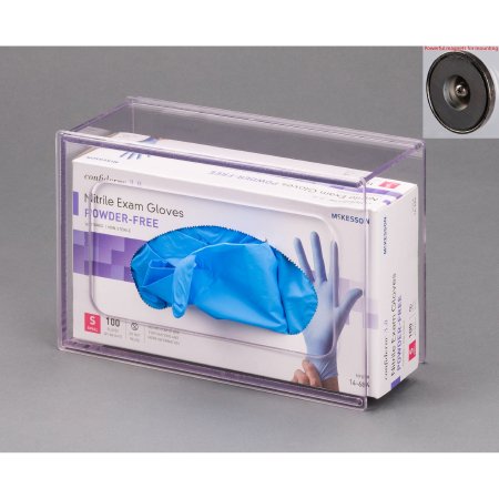 Poltex Inc Glove Box Holder Magnet Mounted 1-Box Capacity Clear 9 W X 3.55 D X 5-1/2 H Inch PETG Plastic - Each - 1GBST-M-EA