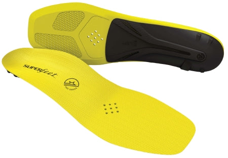 Superfeet CARBON Pro Hockey Insole Full Length Size B Carbon Fiber / Foam Black / Yellow Skate Size 3 to 4 - Pair - FL480804-PR