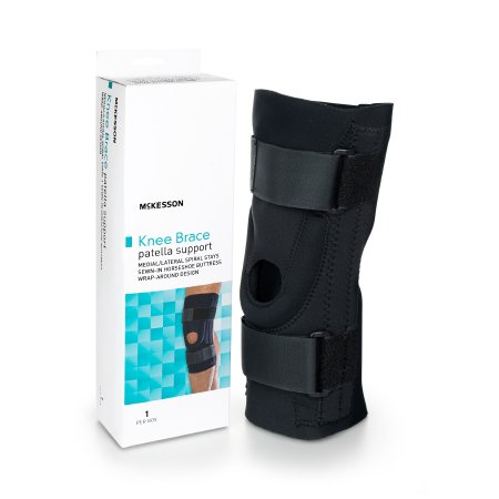McKesson Knee Brace McKesson Large Pull-On / Hook and Loop Strap with D-Rings 20-1/2 to 23 Inch Circumference Left or Right Knee - Each - 155-81-97427-EA