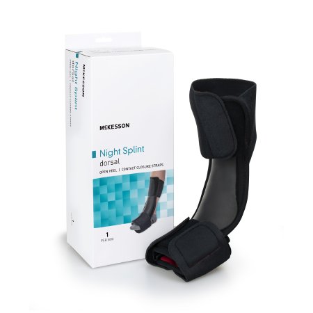 McKesson Dorsal Night Splint McKesson Small / Medium Hook and Loop Closure Male 4 to 8-1/2 / Female 5 to 9-1/2 Foot - Each - 155-14040S-M-EA