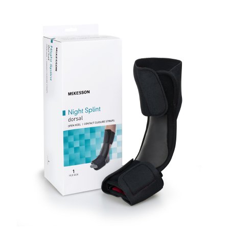 McKesson Dorsal Night Splint McKesson Large / X-Large Hook and Loop Closure Male 9 to 14 / Female 10 to 15 Foot - Each - 155-14040L-XL-EA