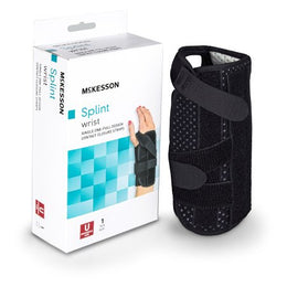 McKesson Wrist Brace McKesson Foam / Nylon Right Hand Black One Size Fits Most - Each - 155-81-87460-EA