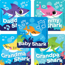 SmileMakers SmileMakers® 100 per Unit Baby Shark Sticker 2.5 Inch - Box of 100 - ST1708B-BX