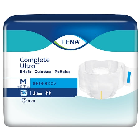 Essity HMS North America Inc Unisex Adult Incontinence Brief TENA® Complete Ultra™ Medium Disposable Moderate Absorbency - Bag of 24 - 67322-BG