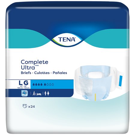 Essity HMS North America Inc Unisex Adult Incontinence Brief TENA® Complete Ultra™ Large Disposable Moderate Absorbency - Bag of 24 - 67332-BG