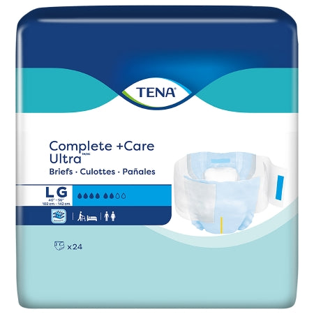 Essity HMS North America Inc Unisex Adult Incontinence Brief TENA® Complete + Care Ultra™ Large Disposable Moderate Absorbency - Case of 72 - 69972-CS