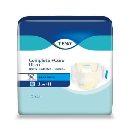 Essity HMS North America Inc Unisex Adult Incontinence Brief TENA® Complete + Care Ultra™ X-Large Disposable Moderate Absorbency - Bag of 24 - 69982-BG