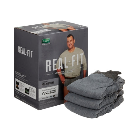 Kimberly Clark Male Adult Absorbent Underwear Depend® Real Fit® Pull On with Tear Away Seams Large / X-Large Disposable Heavy Absorbency - Case of 24 - 50983-CS
