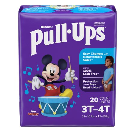 Kimberly Clark Male Toddler Training Pants Pull-Ups® Learning Designs® for Boys Size 3T to 4T Disposable Moderate Absorbency - Case of 80 - 51355-CS