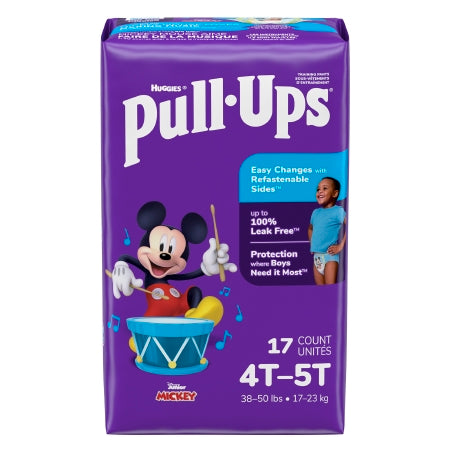 Kimberly Clark Male Toddler Training Pants Pull-Ups® Learning Designs® for Boys Size 4T to 5T Disposable Moderate Absorbency - Case of 68 - 51358-CS