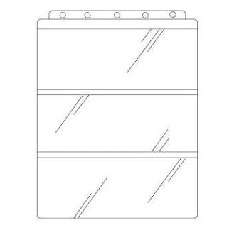 Carstens Record Protector 5 Ring Clear 3 Pockets Top Opening - Each - 1626-00-EA
