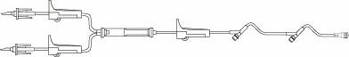 B. Braun Primary IV Administration Set BBraun™ Gravity 2 Ports 10 Drops / mL Drip Rate 170 Micron Filter 96 Inch Tubing Blood - Case of 50 - V2520-CS