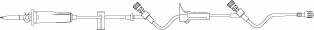 B. Braun Primary IV Administration Set BBraun™ Gravity 2 Ports 15 Drops / mL Drip Rate Without Filter 106 Inch Tubing Solution - Case of 50 - 351559-CS