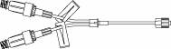 B. Braun IV Extension Set UltraSite® Needle-Free Port Small Bore 7-1/2 Inch Tubing Without Filter - Case of 50 - 474517-CS