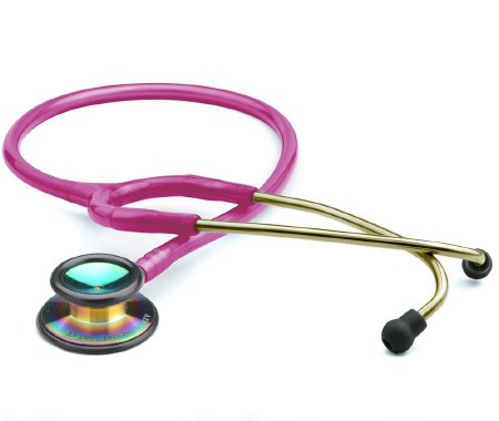 American Diagnostic Corp Clinician Stethoscope Adscope® Raspberry 1-Tube 21 Inch Tube Double Sided Chestpiece - Each - 603IMRS-EA