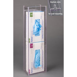 Poltex Inc Glove Box Holder Wall Mounted 2-Box Capacity Clear 19.8 X 5-1/2 Inch PETG Plastic - Each - 2GBNARRO-W-EA